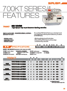 Siruba 757KT-516X3-56/DKKU Maszyna do szycia overlock - obrazek 3